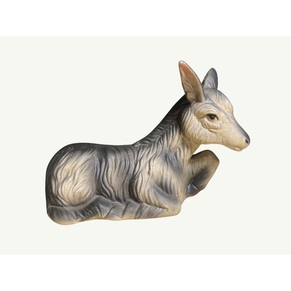 Homco Donkey Figurine  Hand-Painted Gray & White Ceramic Vintage Collectible - Picture 2 of 10